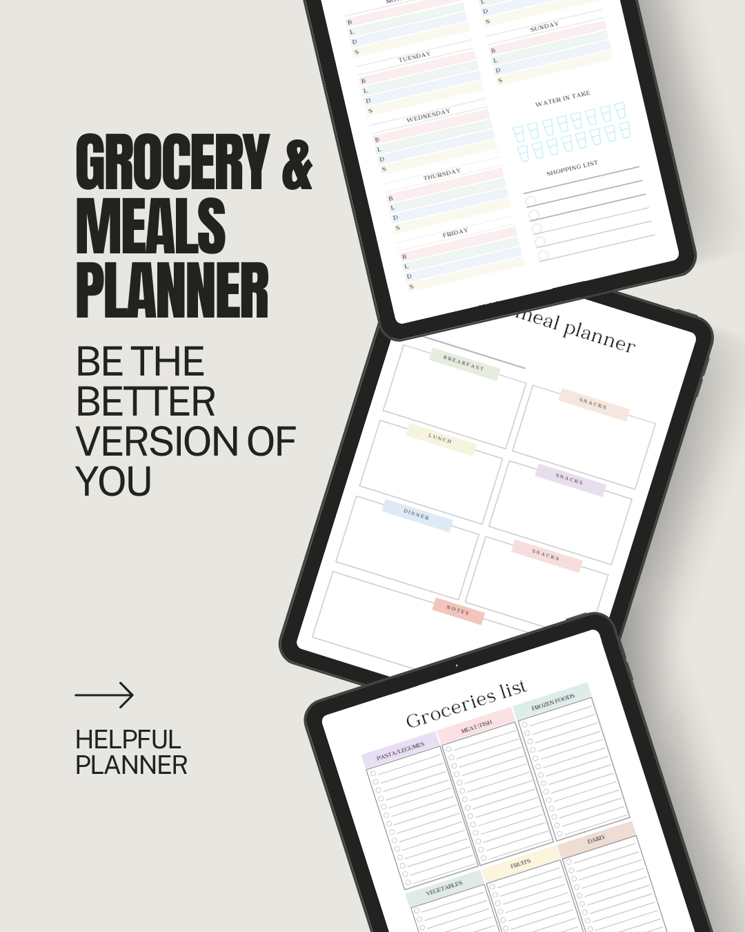 Nurse Grocery & Meal Planner