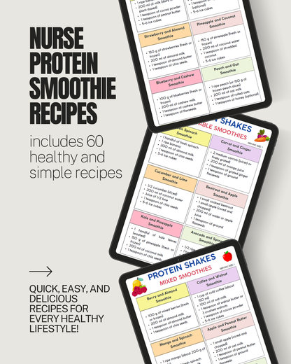 Nurse Protein Shake Recipe Book